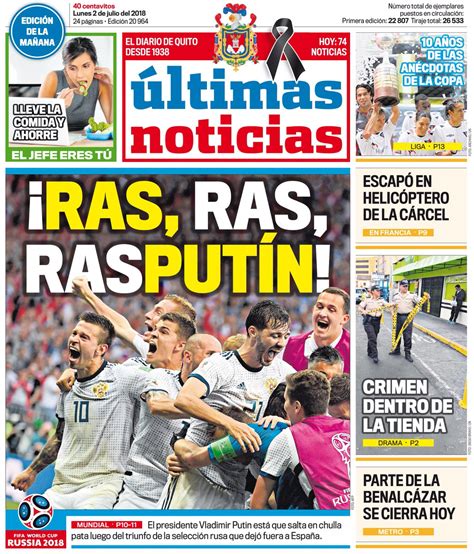 Últimas notícias .